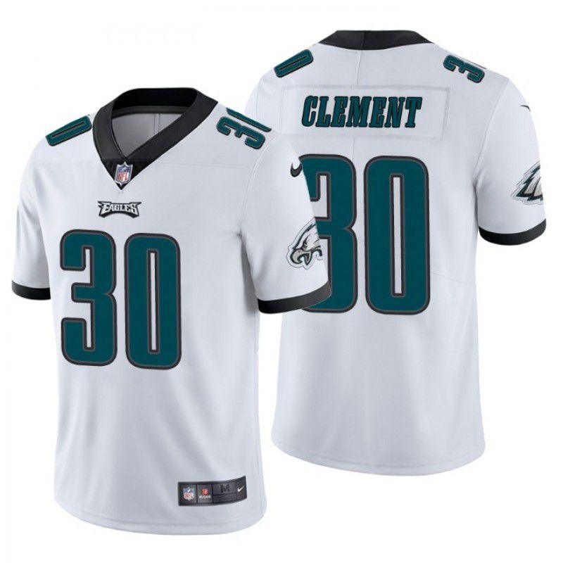 Men Philadelphia Eagles 30 Corey Clement Nike White Vapor Limited NFL Jersey